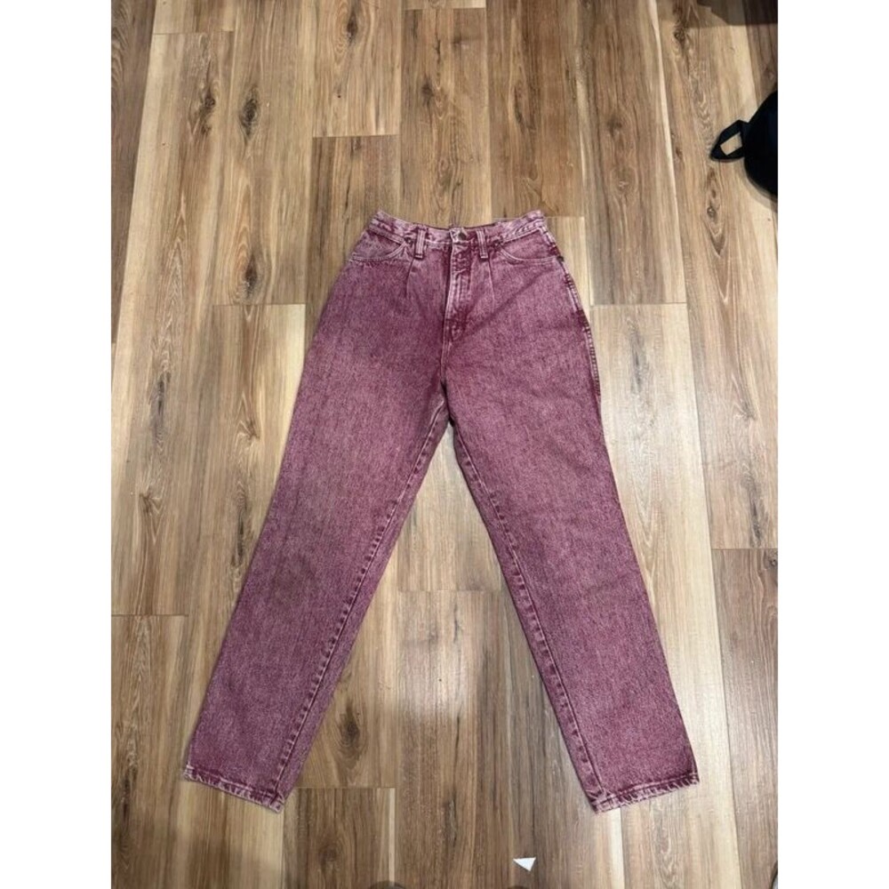 Vintage red dye Wrangler high waist pleated red jeans Size 11